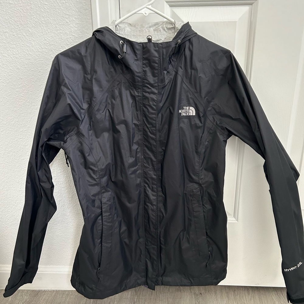 NorthFace Women’s Black Raincoat, Like new